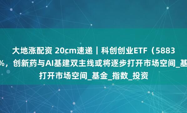 大地涨配资 20cm速递｜科创创业ETF（588360）涨超2.6%，创新药与AI基建双主线或将逐步打开市场空间_基金_指数_投资